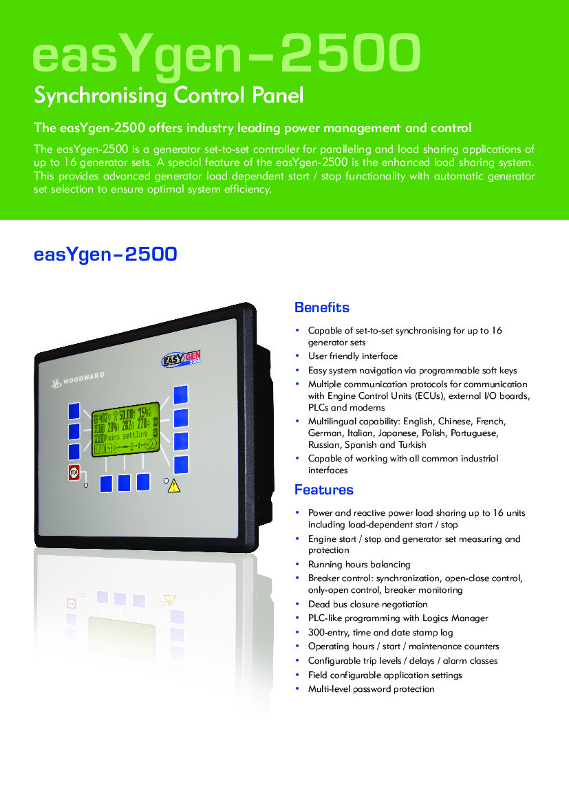 First Page Image of easYgen-2500-5 Data Sheet.pdf